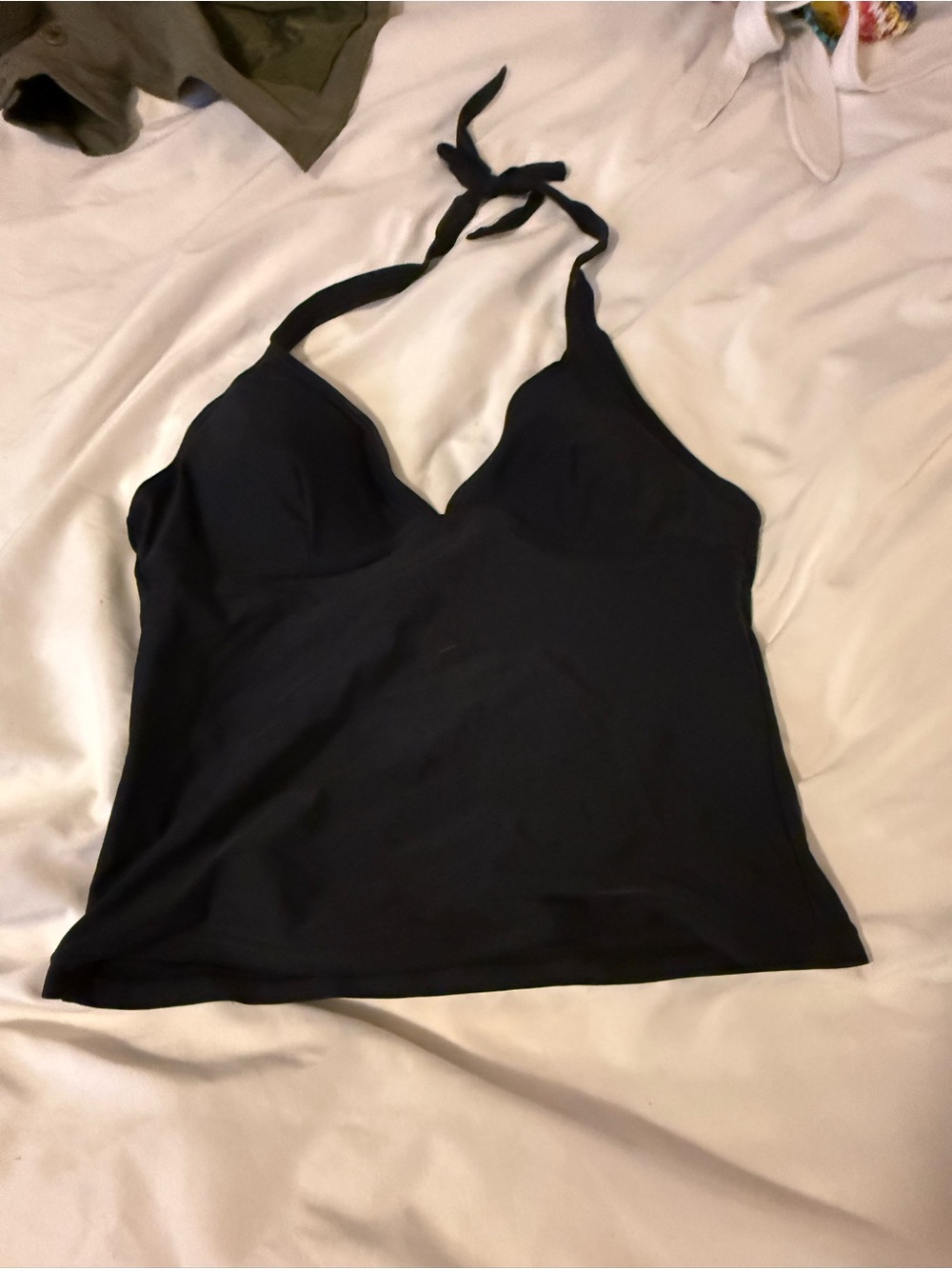 Spiegel Black Halter Tankini Top